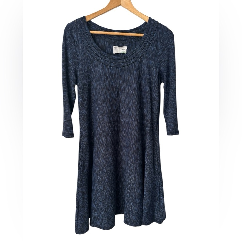 Anthropologie Saturday Sunday Narva Blue Spacedye Swing Dress Size Small